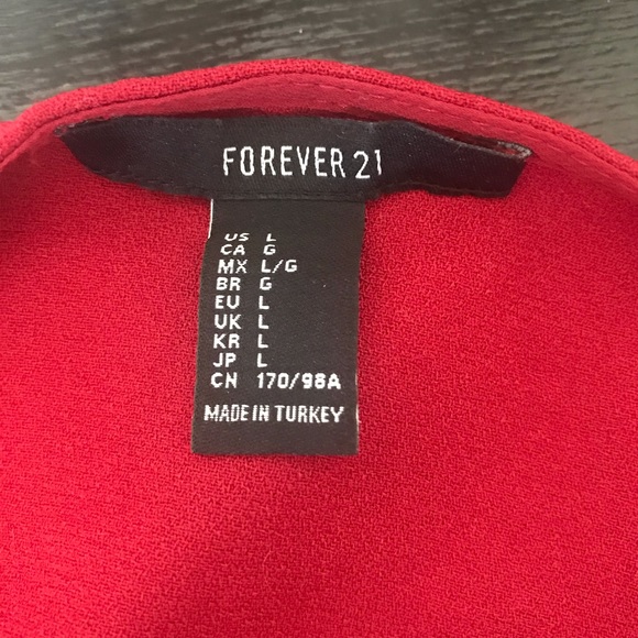 Red Flowy Crop Top - Picture 5 of 5